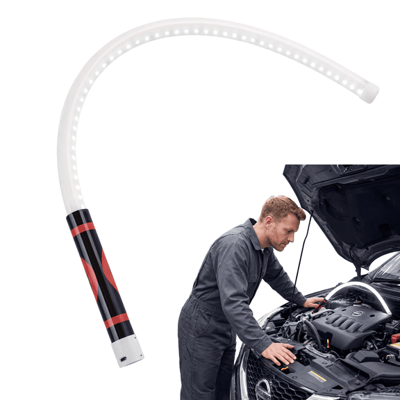 1PCS Flexible LED Work Light Wand, Rechargeable Bendable Inspection Lamp with 3 Brightness Levels, Magnetic Flexible Flashlight for Automotive Repair, Garage, Workshop & Tight Spaces