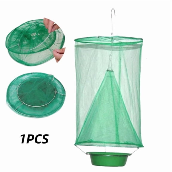 1PCS Fly Catcher Killer Pest Control Reusable Hanging Fly Trap Flytrap Cage Net Traps Garden Hanging Flycatcher for Dropshipping