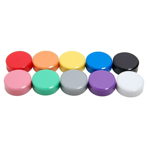1PCS Fridge Magnets,10 Colors Strong Small Heavy Duty Magnets - Mini Round Refrigerator Magnets for Whiteboard Kitchen Office - Cute Decorative Magnet for Locker Home Organization(White)