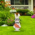 thumbnail image 1 of 1PCS Funny Easter BunnyEgg Carrot Garden Stake Wooden BunnyDecorative Garden Stakes Easter Decorations Welcome Signs Rabbits Happy Easter Spring Decor for Outdoor Festival Home Party Supplies, 1 of 5