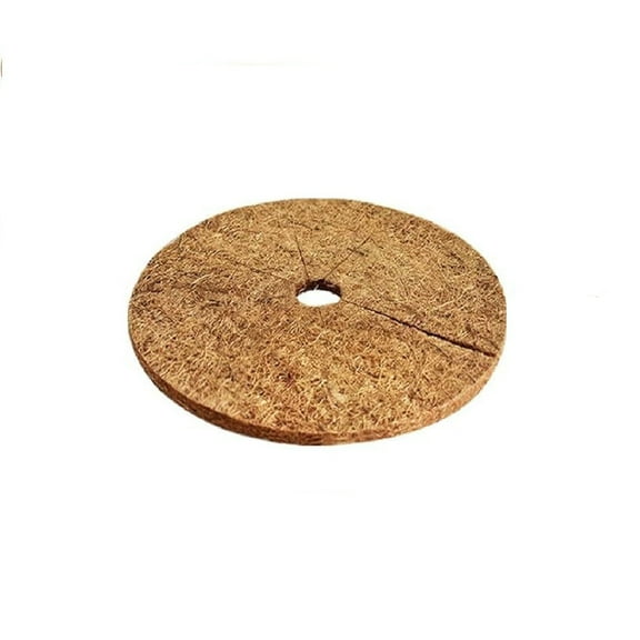 1PCS Garden Supplies, Coconut Fiber Tree Ring Mulch Mat, 11.8 Inch Natural Coconut Tree Protector Mats Tree Ring Mats Tree Disc Cover for Indoor or Outdoor Landscaping