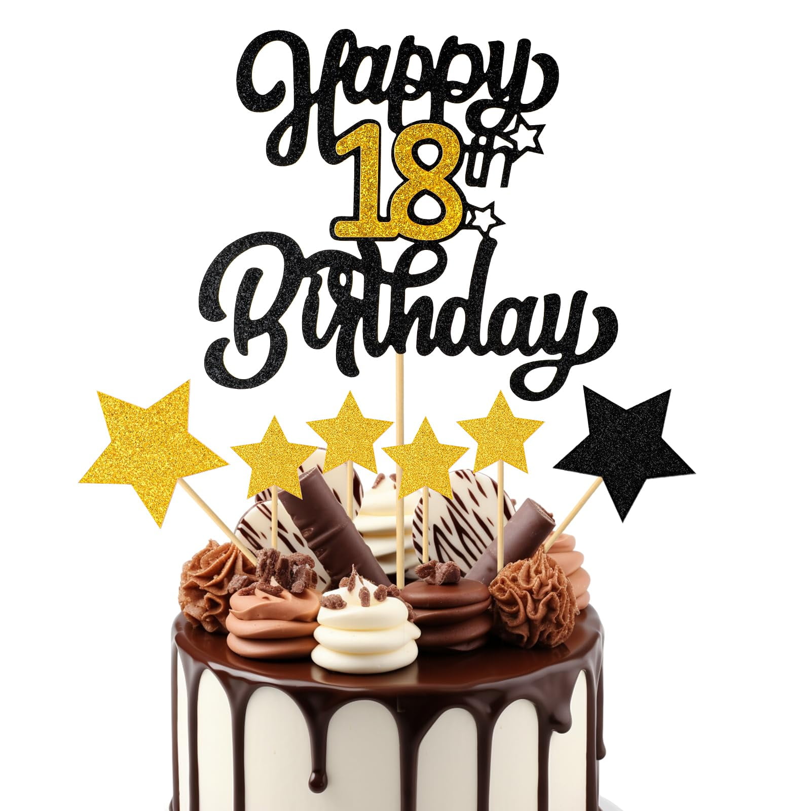 1 Pack Happy 25th Birthday Cake Topper Glitter Heart Star 25 Fabulous Cake Pick Birthday Sign Cake Decorations For Children 25th Birthday Theme Party Supplies Rose Gold Price In Saudi Arabia - View #6