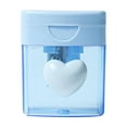 thumbnail image 1 of 1PCS Heart Pencil Sharpeners Bulk Colored Pencil Sharpener Handheld Small Cute Pencil Sharpener Manual Blue Pencil Sharpeners with Cover 2 Holes for Home Office Supplies, 1 of 4