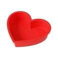 thumbnail image 1 of 1PCS Heart Shaped Cake Pans, 9 Inch Cake Mold, Red, Thick Style, Completely Non Stick, Food Grade Silicone, Easy To Store and Wash, Microwave, Freezer and Oven Safe M, 1 of 6