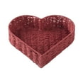 thumbnail image 1 of 1PCS Heart Woven Storage Basket: Rattan Bread Tray, Fruit Candy Snack Holder For Coffee Table, Kitchen, Living Room Decor, 1 of 5