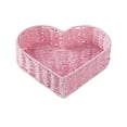 thumbnail image 1 of 1PCS Heart Woven Storage Basket: Rattan Bread Tray, Fruit Candy Snack Holder For Coffee Table, Kitchen, Living Room Decor, 1 of 6