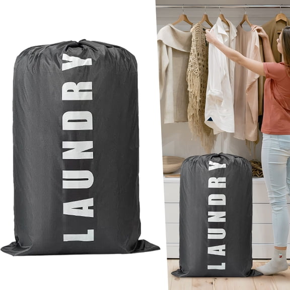 1PCS Laundry Bags Extra Large Heavy Duty, Sock Bag for Washing Machine, Travel Laundry Bags, Dirty Clothes Travel Bag - Durable Locking Drawstring Laundry Organizer for Travel Dorm Home Use