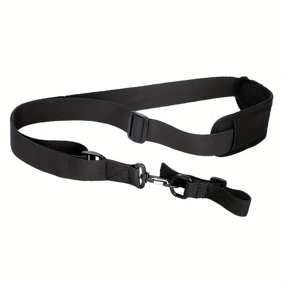 1PCS Lawn Mower Strap Shoulder Harness for String Trimmer Brush Cutter Leaf Blower, Adjustable Nylon Carry Strap with Metal Hook, 47"x2", Black