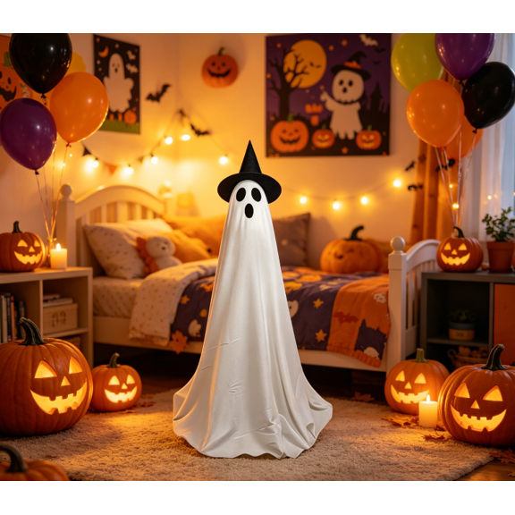 1PCS-Light Up Ghost Decor-Halloween Decorations Outdoor- A9
