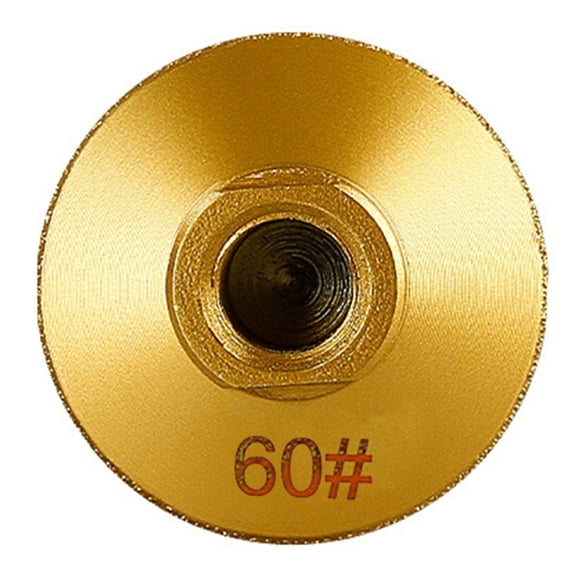1PCS M14 2inch Brazing Diamond Brazed Flat Grinding Abrasive Polishing Stone Marble Quartz Cobblestone Grind 60,1 x Brazed grinding head,Gold