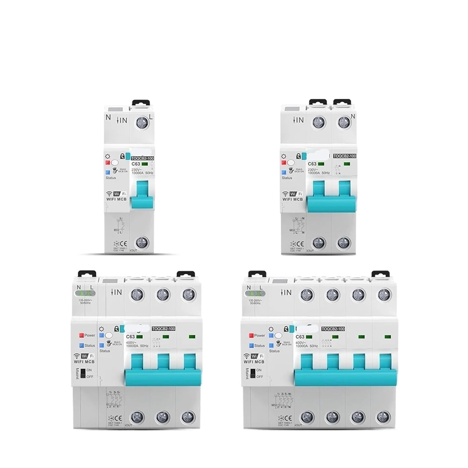 1PCS MCB WiFi metering Circuit Breaker Intelligent Timer Remote Control ...