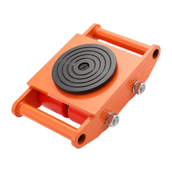 1PCS Machinery Skates Dollies, 17,637 lb Heavy Duty Equipment Moving Skates with 4 PU Wheels, 360° Rotation Non-Slip Cap, Low-Profile Industrial Mover Rollers for Factory, Warehouse, Workshop