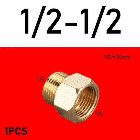 1PCS Male to Female Thread Brass Pipe Connectors Brass Coupler Adapter Threaded Fitting 1/8" 1/4" 3/8" 1/2"
