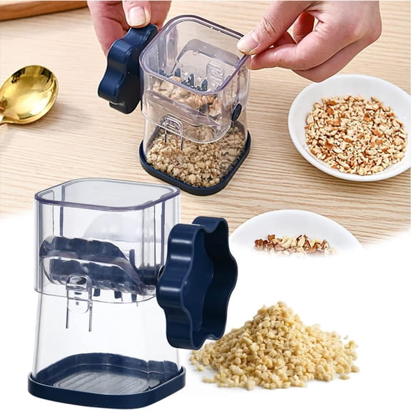1PCS Manual Nut Grinder Portable Dried Fruit Crusher Hand Peanut Masher Walnut Chocolate Chopper With Cover Kitchen Tool Accessories