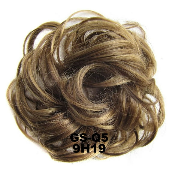 1PCS Messy Hair Bun Hair Scrunchies Extension Curly Wavy Messy Synthetic Tousled Updo Chignon Hairpiece for Women Girls