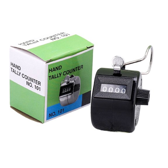 1PCS Metal Tally Counter Clicker Counter Handheld Counter, Manual Mechanical 4-Digit Number Click Counter, One Hand Counter Clicker Digital Counting for Coaching Knitting People Lap Fishing