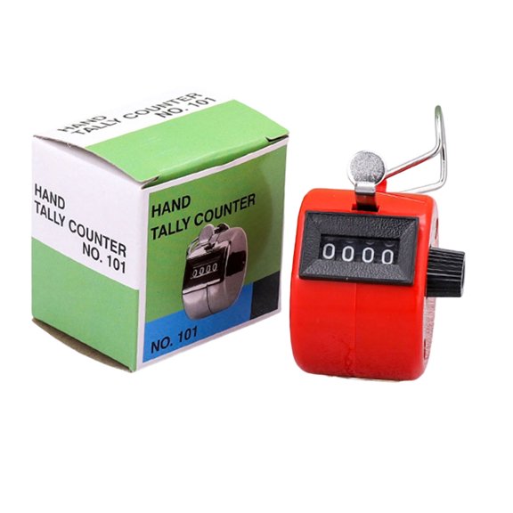 1PCS Metal Tally Counter Clicker Counter Handheld Counter, Manual Mechanical 4-Digit Number Click Counter, One Hand Counter Clicker Digital Counting for Coaching Knitting People Lap Fishing