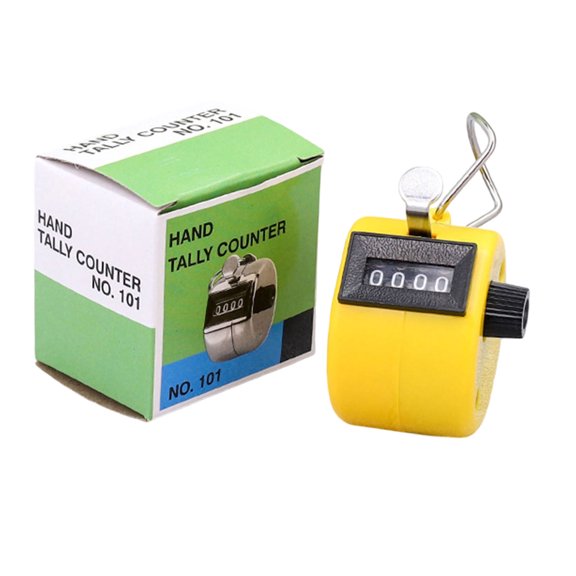 1PCS Metal Tally Counter Clicker Counter Handheld Counter, Manual Mechanical 4-Digit Number Click Counter, One Hand Counter Clicker Digital Counting for Coaching Knitting People Lap Fishing