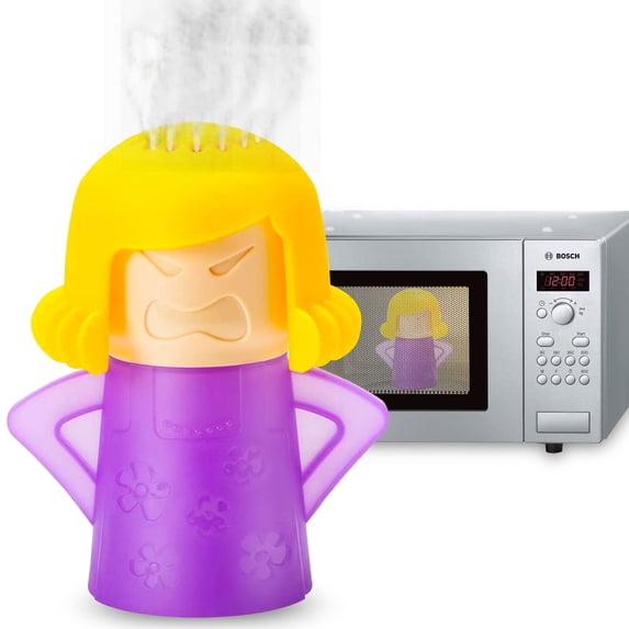 1PCS Microwave Cleaner Microwave Oven Steam Cleaner Easily Clean in Minutes Cleans Add Vinegar and Water for Home or Office with English Manual - Color Purple