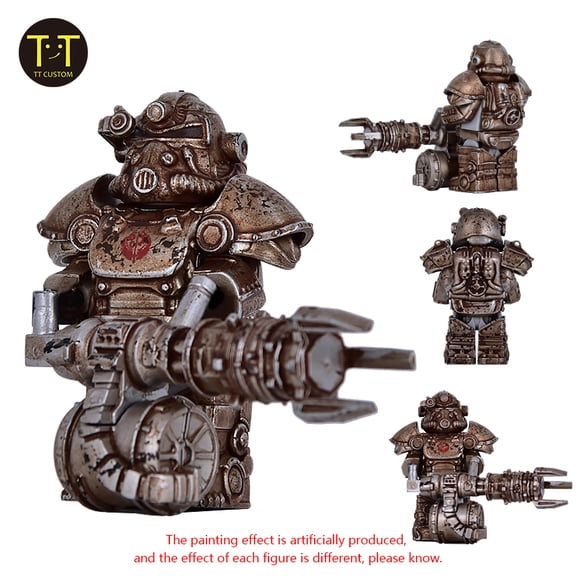 1PCS Military Soldiers Mini Anime Action fallouts Figures Weapons Robot Mecha Building Blocks Bricks DIY Toys for KIDS gift