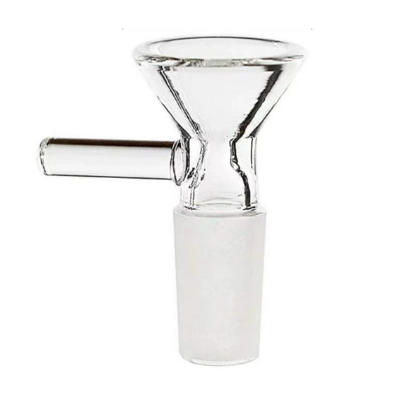 1PCS Mini Glass Funnel with Handle, 14mm Small Mouth Borosilicate Glass Oil Funnel, Heat Resistant Clear Glass Transfer Funnel for Kitchen Oil, Vinegar, Water Bottles