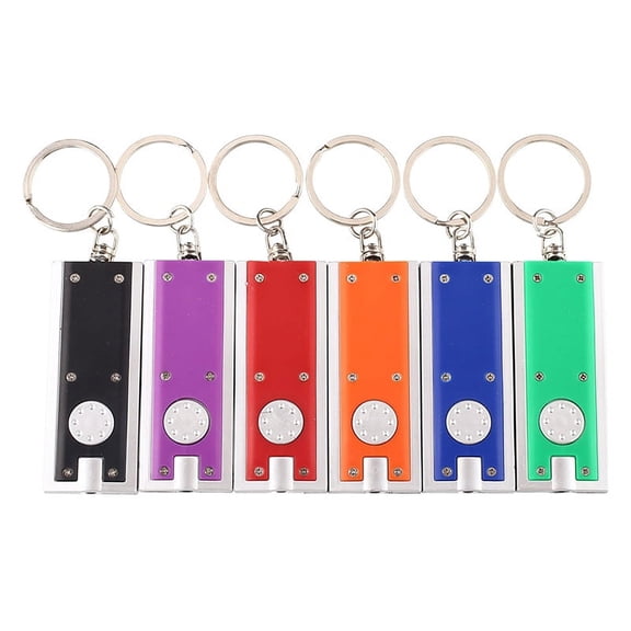 1PCS Mini LED Keychain Flashlight(Random Color), -Bright Portable Keyring Light with On/Off Button, Includes Batteries for Everyday Carry, Emergency & Night Use
