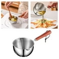 thumbnail image 1 of 1PCS Mini Milk and Butter Warmer Pot with Wood Handle Stainless Steel 4.1×2.4in, 1 of 8