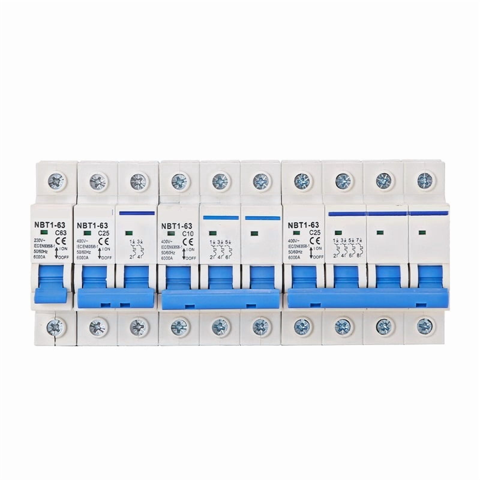 1PCS NBT1-63 1P/2P/3P/4P 63A 230V/400V AC Manual transfer switch Circuit breaker MCB 50HZ/60HZ