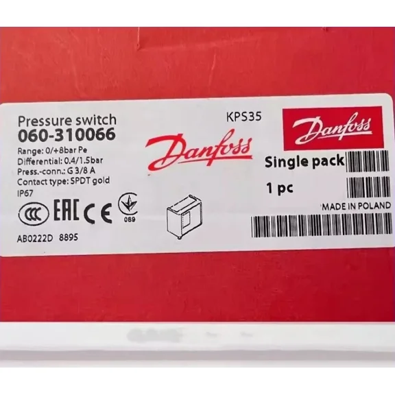 1PCS NEW DANFOSS 060-310066 KPS35 Pressure Switch fast shipping