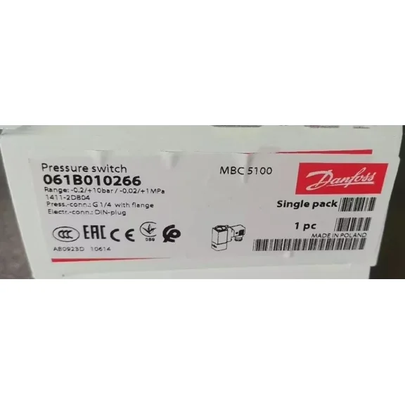 1PCS NEW FOR Danfoss 061B010266 MBC5100 Pressure Switch Freight Free