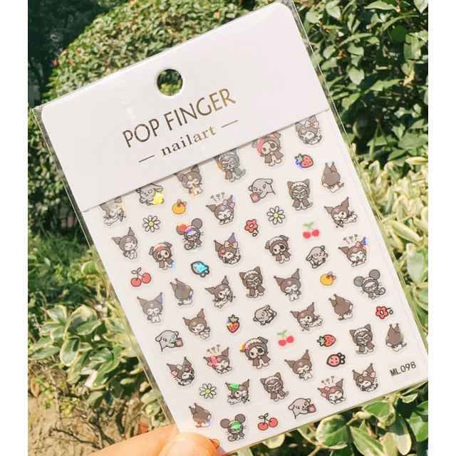 1PCS New Cartoon Hello Kitty Stickers Sanrio Cinnamoroll Nail Stickers