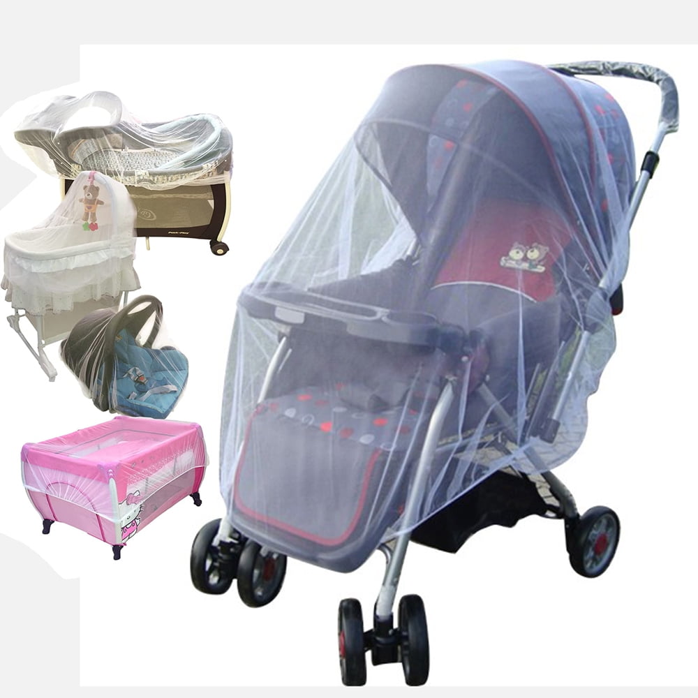 1PCS Outdoor Baby Infant Kids Stroller Pushchair Mosquito Insect Net Mesh Buggy Cover for Strollers, Pack N Plays, Car Seats, Cradles, Mini Crib