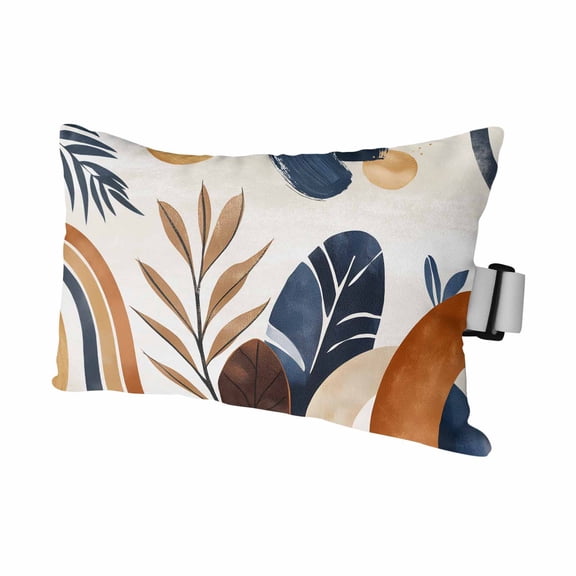 1PCS Outdoor Pillow for Chaise Lounge Chair Mid Century Abstract Geometric Waterproof Headrest Cushion with Insert Boho Leaves Nordic Arch Sun Adjustable Lumbar Pillow for Beach Patio Poolside Office