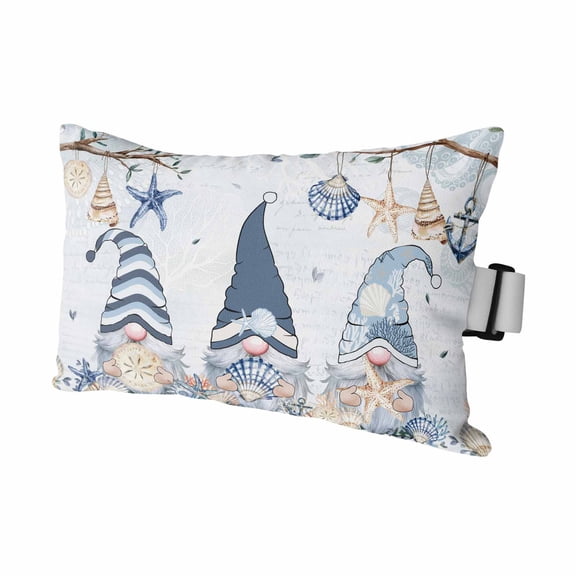 1PCS Outdoor Pillow for Chaise Lounge Chair Ocean Dwarf Shell Starfish Nautical Anchor Waterproof Headrest Cushion with Insert Leaves Branch Adjustable Lumbar Pillow for Beach Patio Poolside Office