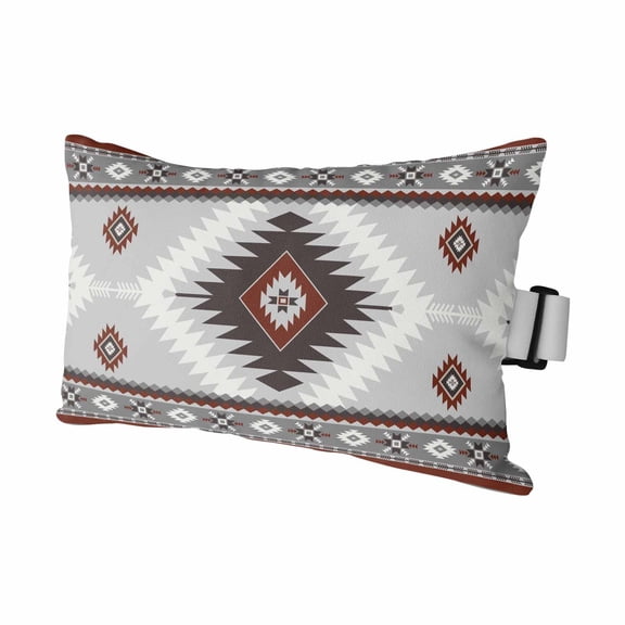 1PCS Outdoor Pillow for Chaise Lounge Chair Southwest Aztec Geometric Art Waterproof Headrest Cushion with Insert Ethnic Tribal Pattern Adjustable Lumbar Pillow for Beach Patio Poolside Office
