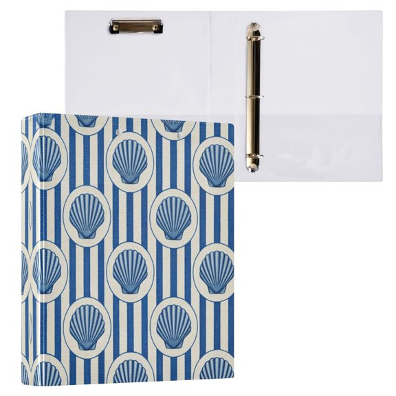1PCS PVC Hard D-Ring 3 Hole Folder Multifunctional Writing Board File Binder Vertical Blue Shell