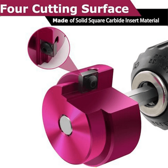 1PCS PVC Pipe Reamer 2Inch Blade ,PVC Pipe Cleaning Reamer with 3/8Inch Hex Shaft for Pipe Repair Plan 40 PVC Pipe