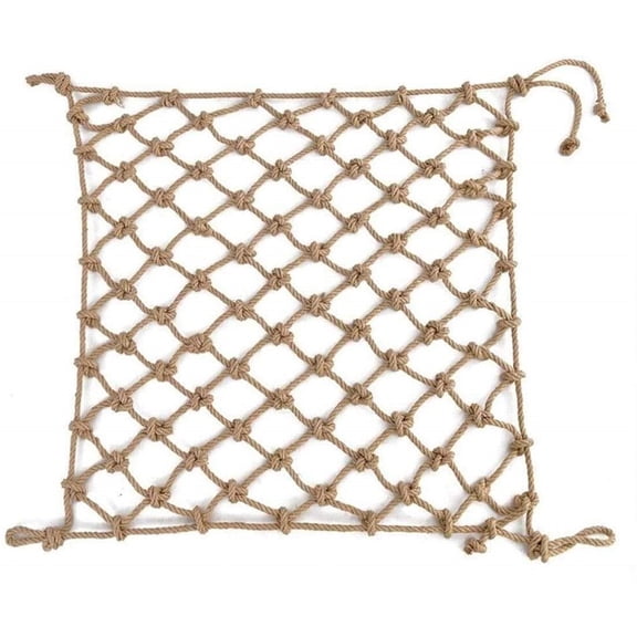1PCS Parrots Climbing Net, Medium Large Size Parrots Hemp Rope Hanging Swing Bird Game Cage Toy Accessories  M 40*40cm