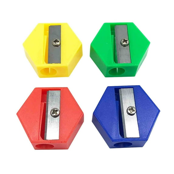 1PCS Pencil Sharpeners Colorful Pencil Sharpeners Stationery Stainless Steel Manual Portable for Home Office Supplies(#D)