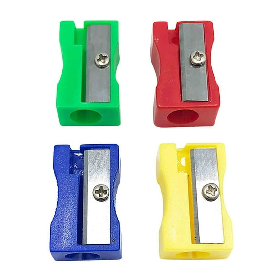 1PCS Pencil Sharpeners Colorful Pencil Sharpeners Stationery Stainless Steel Manual Portable for Home Office Supplies(#E)