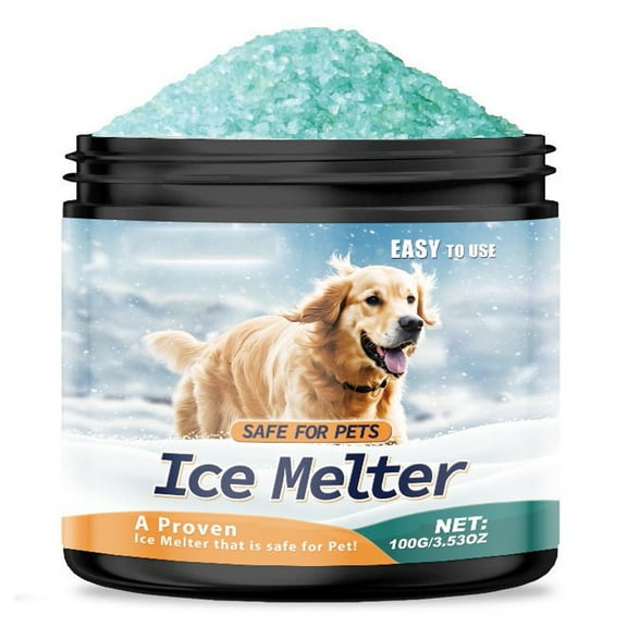 1PCS Pet-Friendly Ice Melt, Pet Safe Ice Melt Safe For Concrete,Snow Salt Ice Melt Pet Friendly, Green Salt For Snow And Ice Removal,Sidewalk Salt,Driveway Salt,Snow Melt Is Effective Snow Melt