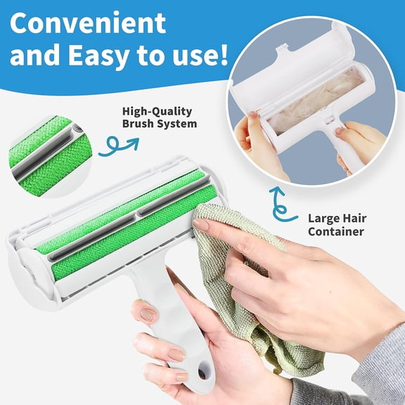 1PCS Pet Roller Hair Remover,Reusable Lint Roller,Applicable on Furniture, Clothing, Bedding, Carpet- Light Weight and Easy to Use Tool (Purple)