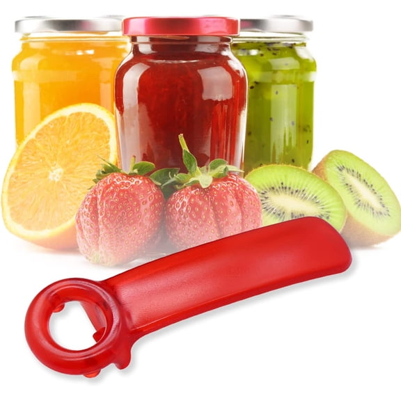 1PCS Plastic Jar Key Opener, Jar Opener for Elderly and Seniors, Red