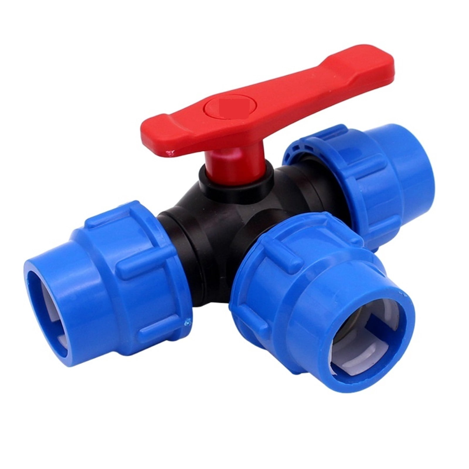 Inside Fast Connection 1PCS Plastic Valve Three-way Fast Connection Pipe Valve T-type Valve ...
