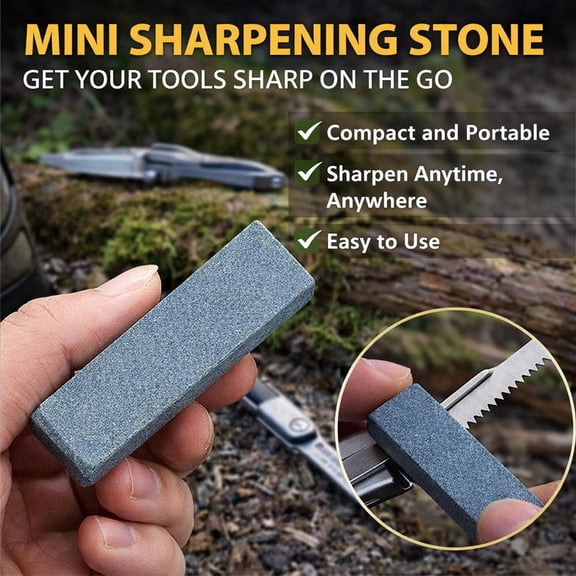 1PCS Pocket Sharpening Stone, Mini Pocket Knife Sharpener Stone Diamond Whetstone Stone Silicon Carbide Coarse Sharpening Stone Tool for Scissors Knives Outdoor Kitchen (2.83 x 0.79 x 0.39 inch)