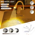 thumbnail image 1 of 1PCS Portable LED Book Lights USB Rechargeable Eye Protection Night Light Mini 360°Clip-On Desk Reading Lamp Travel Bedroom, 1 of 6