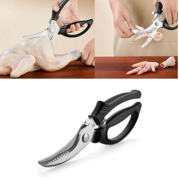 1PCS Poultry Shears,Meat Shears,304 Stainless Steel,Long-Lasting Durability,Kitchen Tools,With Heavy-Duty Lock,Compression Spring,For Cutting Chicken Bones,Turkey,Meat,Poultry,Turkey,Food