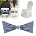 thumbnail image 1 of 1PCS Elastic Chair Sashes with Adjustable Buckle Slider, Stretchable Chair Cover Bands for Wedding Decorations, Banquet Reception Party Ceremony Chair Bows, Universal Fit Polyester Chair Ties, 1 of 5