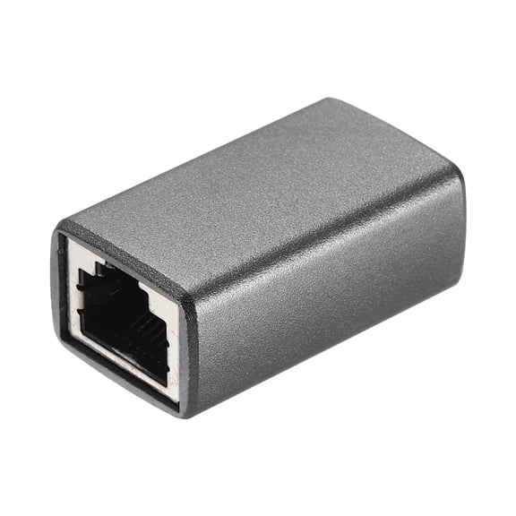 1PCS RJ45 Ethernet Coupler, Ethernet Coupler Female to Female in Line Cat7 Cat6 Cat5e Cat5 Extender Cable Adapter, Silver