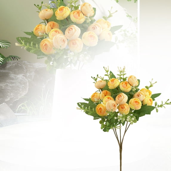 1PCS Realistic Flower Bouquet - Lifesize Floral Arrangements with Long Stems - Artificial Peonies & Hydrangeas for Wedding, Living Room & Table Decor